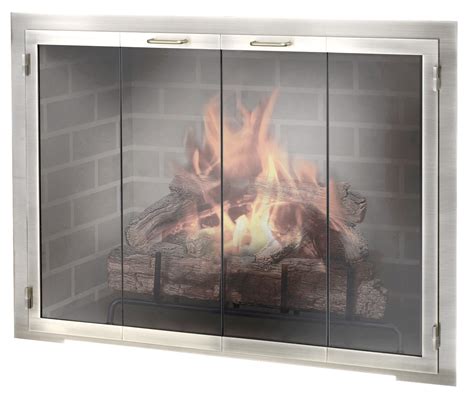 stainless steel fireplace enclosure|fireplace doors installation near me.